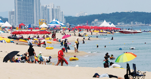 [포토뉴스] 불타는 태양 식히는 바다